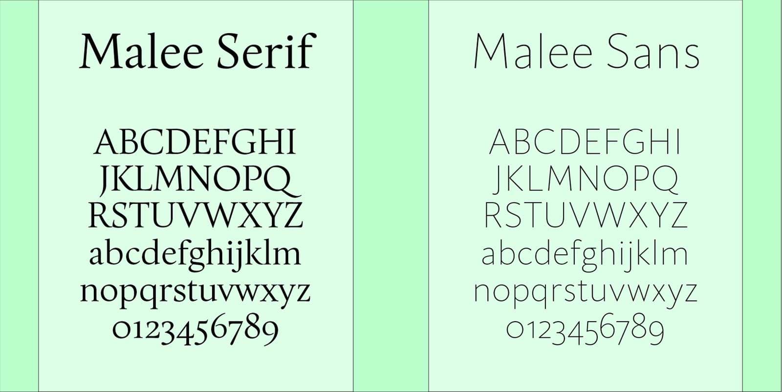 Malee Serif and Malee Sans