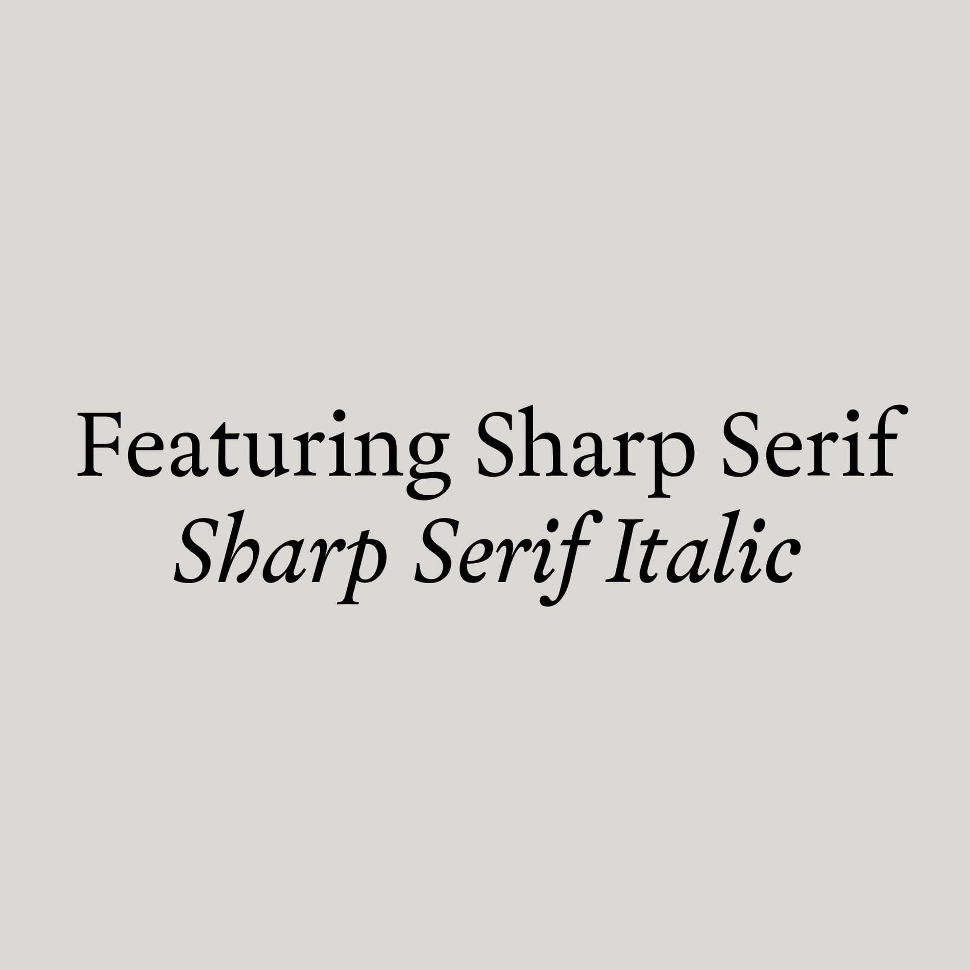 Sharp Serif